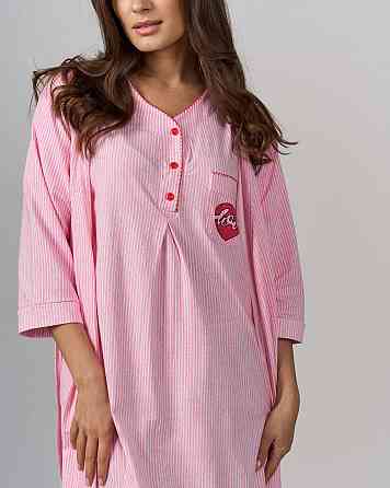 Женский халат и сорочка для кормления - в полоску Nicoletta 7382 S Киев