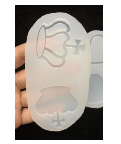 Молд силиконовый Митра 115 на 60 мм серый Киев - изображение 2