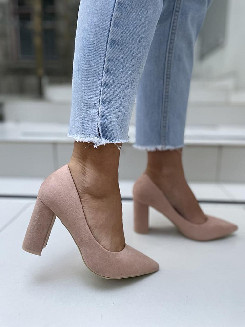 Comer Туфлі жіночі COMER пудра еко-замша каблук 8см 37р. (AH-10 3428) Коломия - фото 6