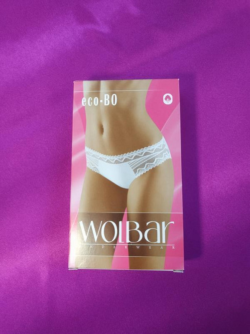 Елегантні білі з мереживом жіночі трусики wolbar eco-bo розмір XL Славута - фото 9