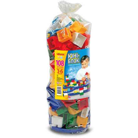 Конструктор дитячий "Юні-Блок" 70132U 108 деталей, паяний пакет Вінниця