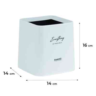 Кошик для паперів Axent Настільний контейнер для сміття, квадратний, білий (2132-21-A) Вінниця