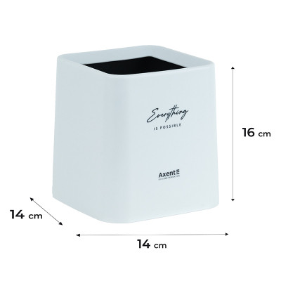 Кошик для паперів Axent Настільний контейнер для сміття, квадратний, білий (2132-21-A) Вінниця - фото 3