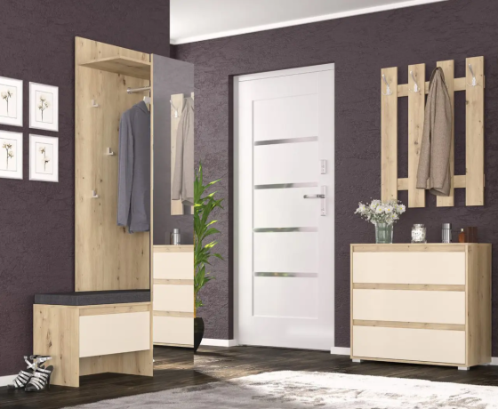 Передпокій модульний Торіно - комплект 3 - Дуб Артізан + Шампань Львів