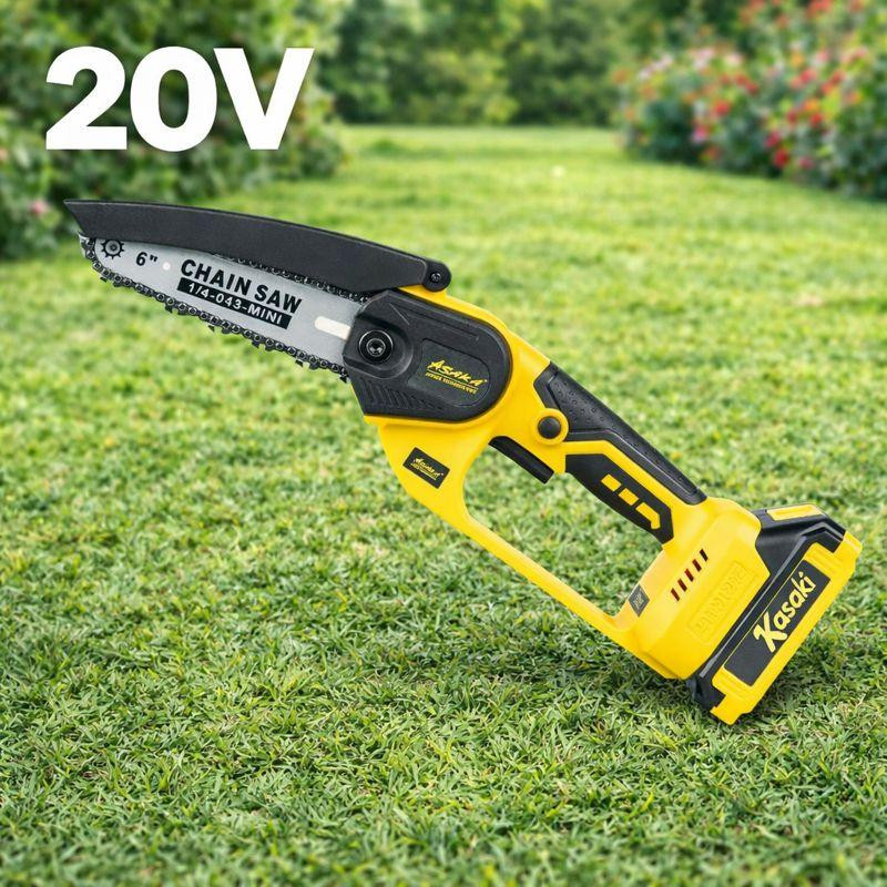 Міні ланцюгова пила ASAKA ,Акумуляторна міні ланцюгова пила 2 літій-іонних акумулятора 21 В,Акумуляторна міні пила Львів - фото 1