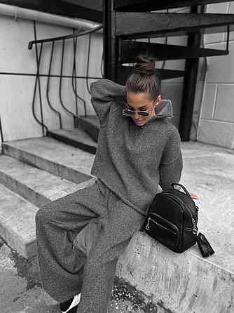 Женский удобный и теплый костюм двойка турецкая ангора-мустанг Меланж Одесса