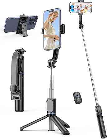 Висувний штатив для селфі-палиці kzomKzoo Штатив kzomKzoo Selfie Stick зі знімним бездротовим пультом дистанційного керування 4 в1 Київ