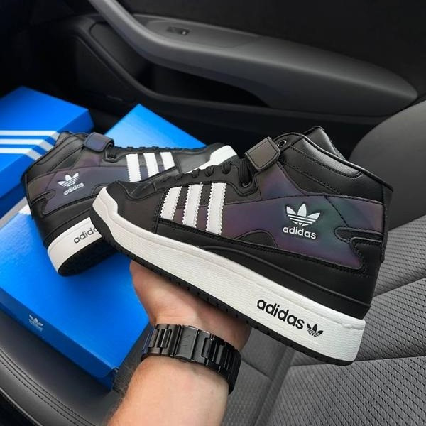 Высокие Термо Кроссовки Adidas Еврозима Кожаные Мужские Ботинки Адидас Черные (размеры: 41,42,43,44,45,46) Днепр - изображение 7