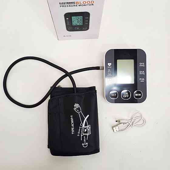 Автоматичний тонометр для вимірювання тиску з роботою від батарей USB РК-дисплеєм індикатором заряду NY-35 Львів