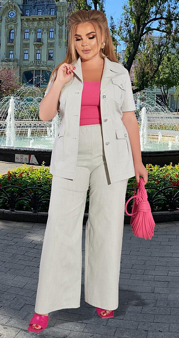 Льняной костюм большого размера Киев - изображение 3