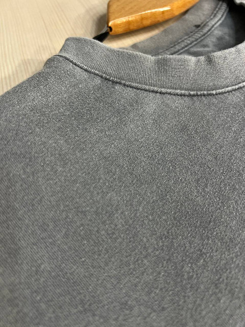 Футболка женская A-N 27039 вареная тай-дай оверсайз хлопок с надписью, серый, one size Киев - изображение 8