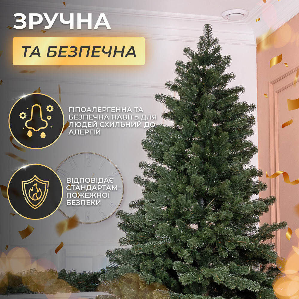 Зелена штучна ялинка 2.3 м Говерла Преміум Київ - фото 3