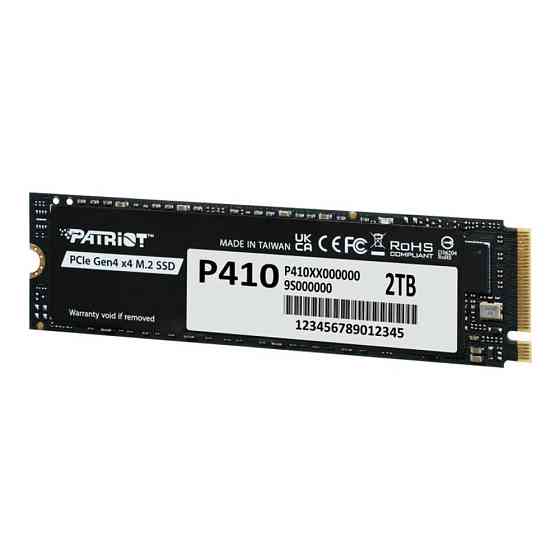 Накопичувач SSD M.2 Patriot P410 2TB NVMe 2280 PCIe Gen4 x4 5000/4500 TLC Одеса