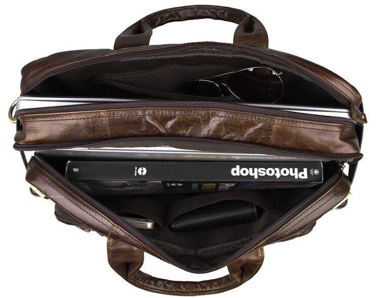 Сумка чоловіча Vintage 14074 Коричнева Київ - фото 1