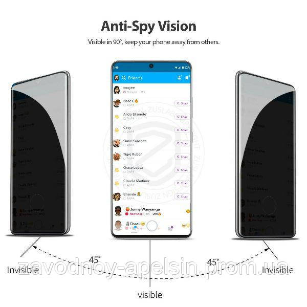Гідрогелева плівка Samsung S22 S901 S22+ S906 (матова антишпигун) Одеса - фото 3