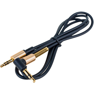 Кабель мультимедійний 3.5mm M to 3.5mm M 1.0m 90° corner Black HOCO (6957531025665) Вінниця - фото 5