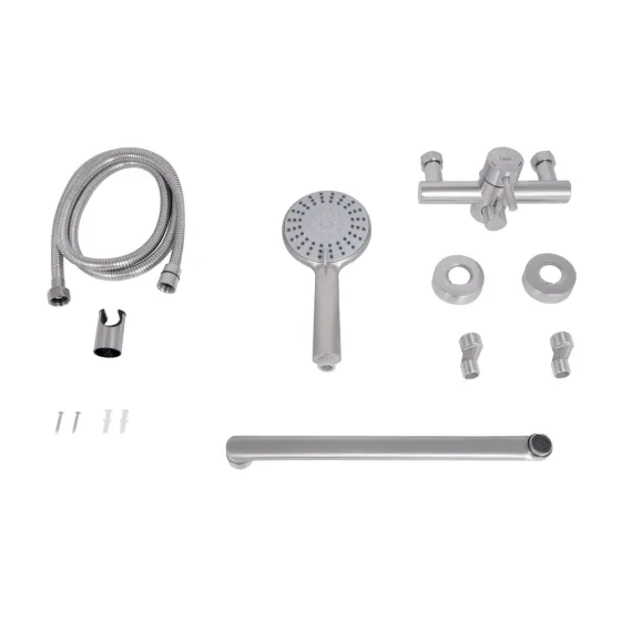 Змішувач для ванни Lidz (NKS) 12 32 005-1 New Nickel (k35) з душовим гарнітуром Київ