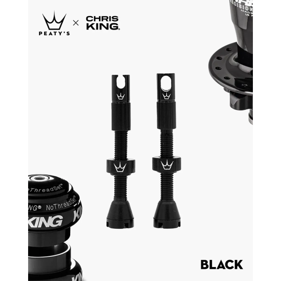 Ниппели Peaty&apos;s x Chris King Tubeless Valves, 60mm, Black Київ