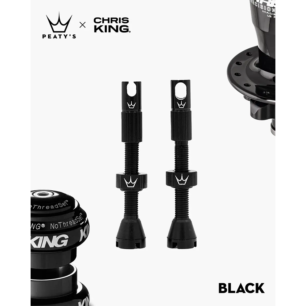 Ниппели Peaty's x Chris King Tubeless Valves, 60mm, Black Київ - фото 1