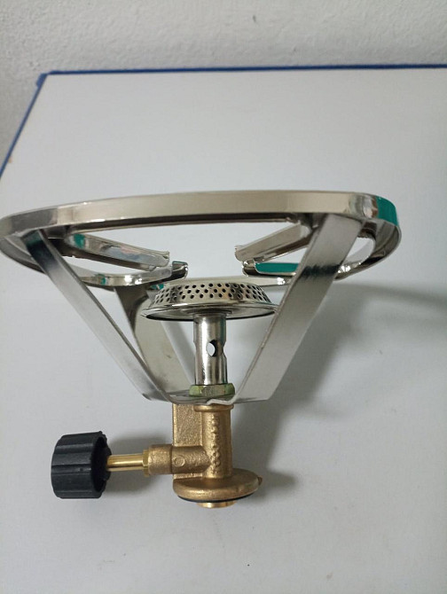 Газовий туристичний примус 16 см на гвинтовий балон 7/16" дюйма. Без балона. Київ - фото 1