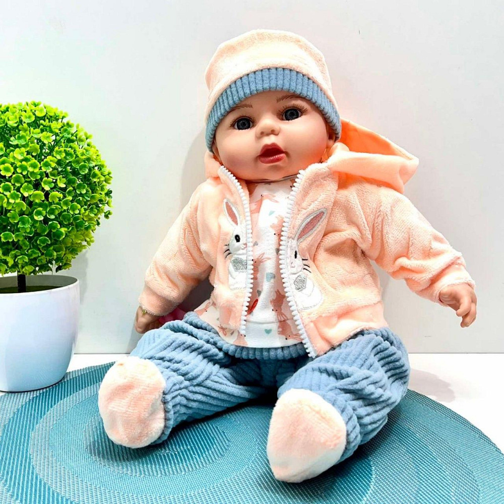 Лялька-пупс м'яконабивна з соскою та звуковими ефектами рус 44см Вид 2 (M 5924 І UA) Чернігів - фото 2