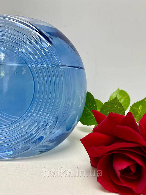 Ваза скляна 19*10*16 см "Марок" синє товсте скло Київ - фото 5