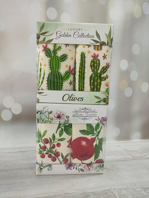 Набор кухонных полотенец (Турция) гранат Одесса - изображение 1