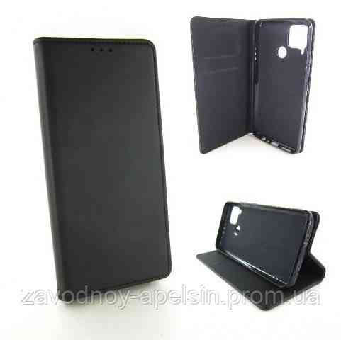 Чохол книжка підставка Realme C15 чорний Одеса