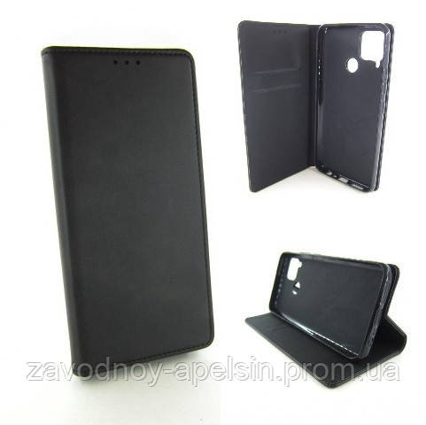 Чохол книжка підставка Realme C15 чорний Одеса - фото 1