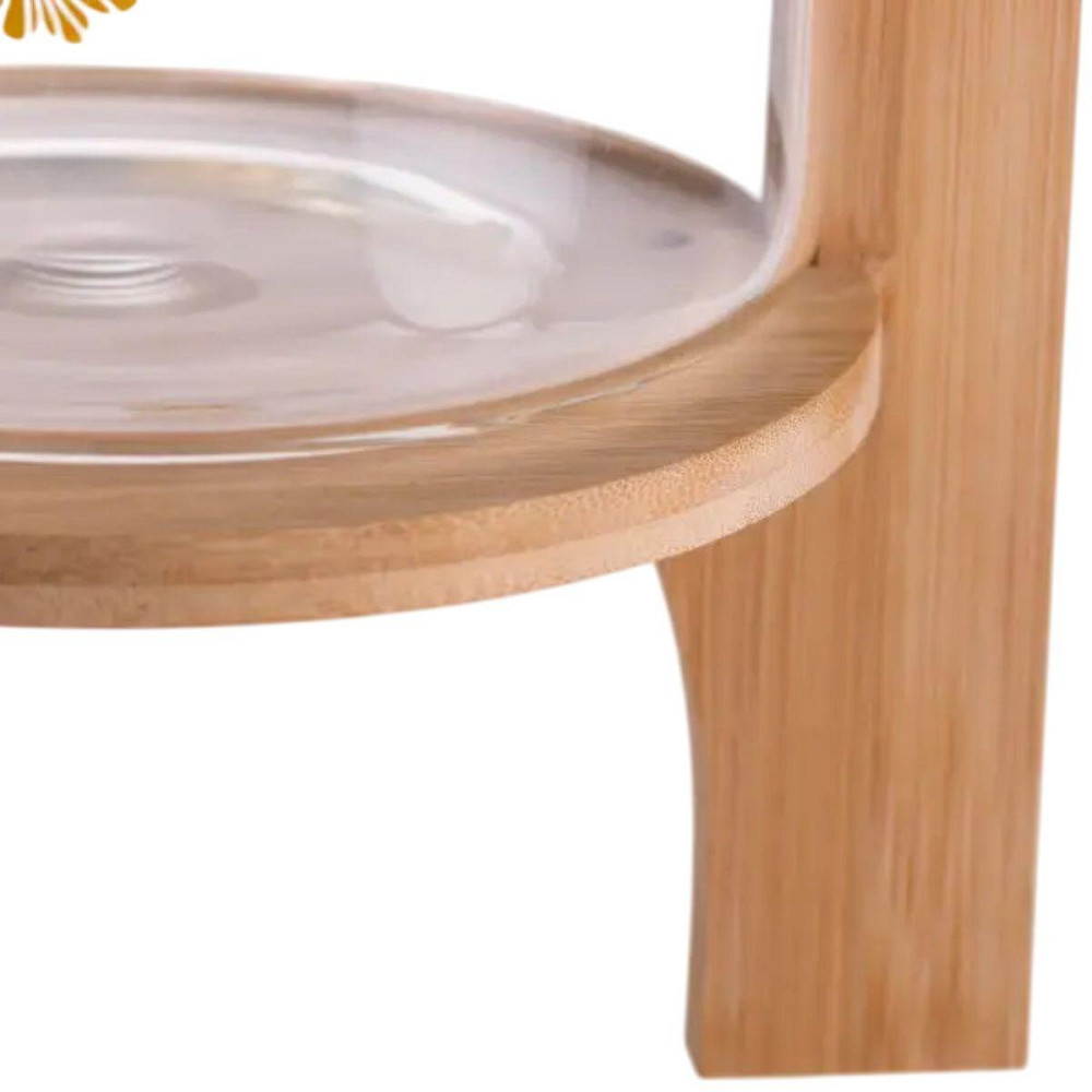 Лимонадница с краном на деревянной подставке 3.6 л стеклянная лимонадница диспенсер для напитков HP-34-17 Киев - изображение 7