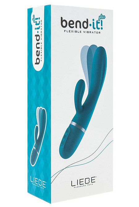 Вібратор-кролик Liebe Bend It Plus Ocean Blue, гнучкий, 2 мотори, 10 режимів Sex Aura Київ - фото 3
