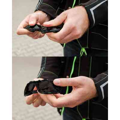 Защитные очки Neo Tools протиосколкові, клас захисту FT, резинові дужки, полікарбонат, темно сірий (97-522) Винница