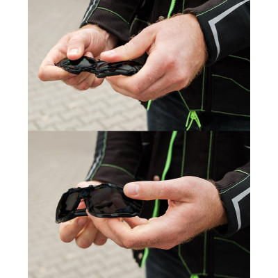 Защитные очки Neo Tools протиосколкові, клас захисту FT, резинові дужки, полікарбонат, темно сірий (97-522) Винница - изображение 6