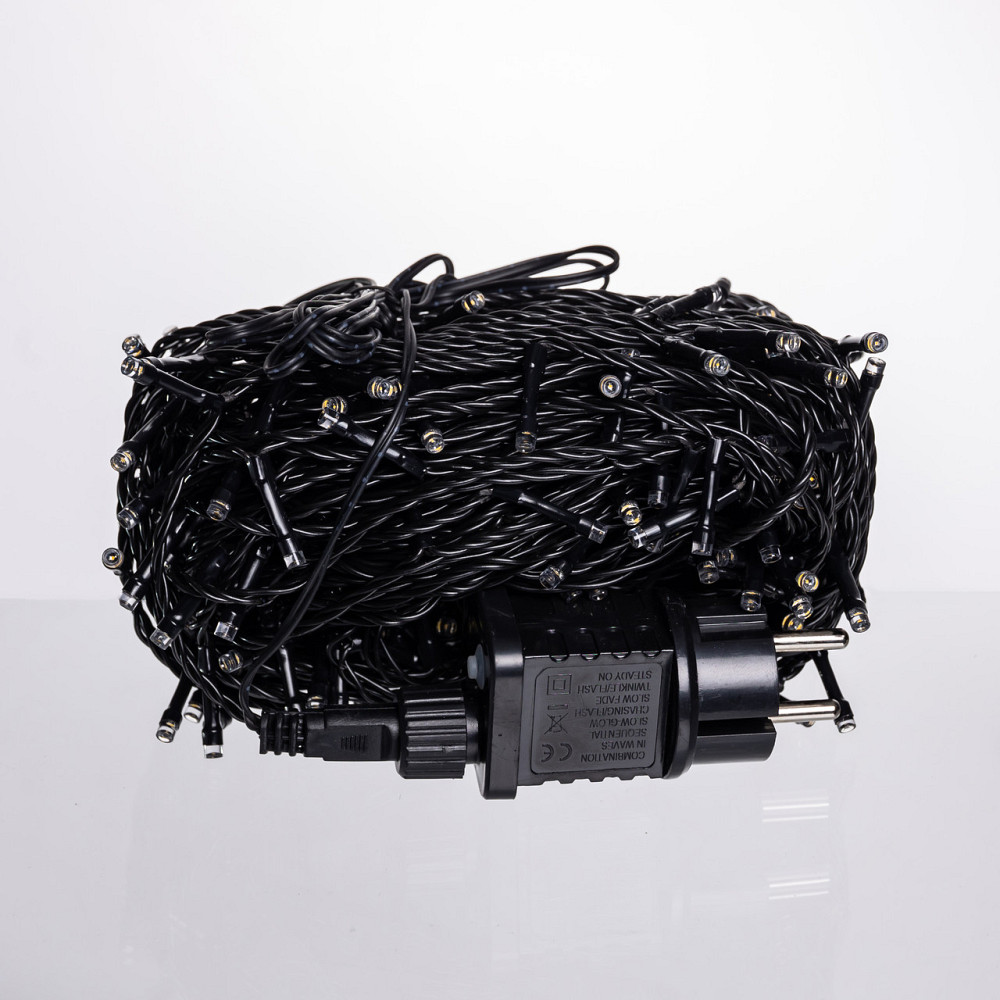 Garlando Гірлянда Нитка вулична 30 (м) 300 LED чорний провід Жовтий CF300L30MBY Коломия - фото 4
