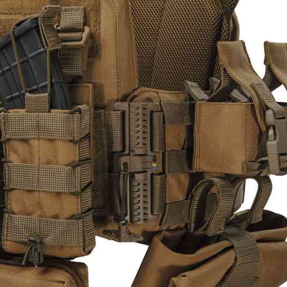 Плитоноска тактична Warmor Gen.3 Pro Max зі швидким скиданням з підсумками (Койот) Вінниця