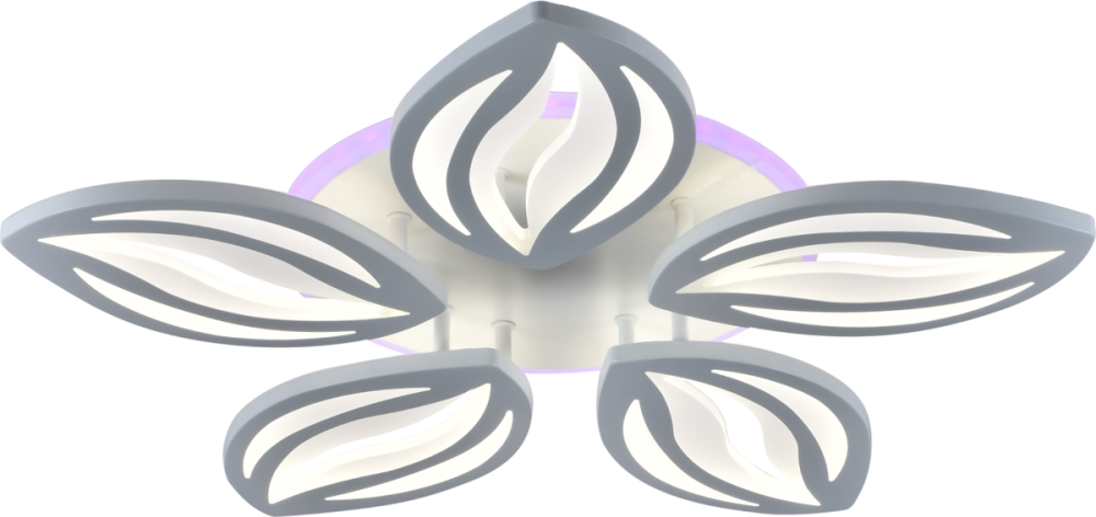 VALESO Люстра стельова світлодіодна VALESO 5 плафонів LED 64W RGB Білий Метал Акрил /5 Коломия - фото 1