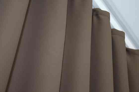 Комплект готовых штор VR-Textil Блекаут Bagema Rvs № 1289ш Какао 150х270 см 2 шт (33-0147) Киев