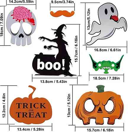 Бутафория на Хэллоуин на палочках 25 деталей one size разноцветный Киев