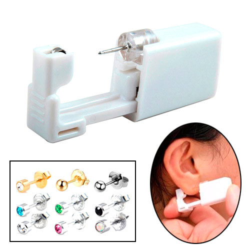 Одноразовая система для прокола уха, пистолет для пирсинга и сережка Винница - изображение 1