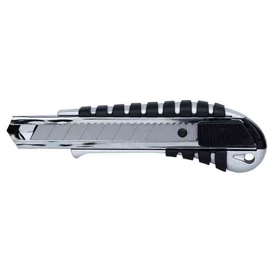 Sigma Нож строительный (корпус метал/резина) лезвие 18мм автоматический замок SIGMA (8211041) Коломия