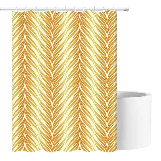 Шторка для ванны из полиэстера водонепроницаемая Bathlux 180x180 см с кольцами, занавеска для ванной комнаты Каменец-Подольский