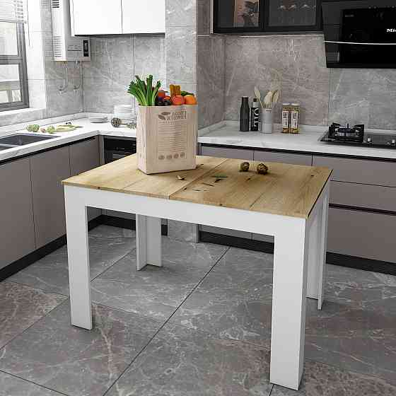 Стол в кухню Doros Флинт 120(170)х80х78 см Белый/Дуб артизан (DRS-011442) Львов