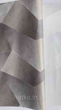 Шпалери метрові вінілові на флізеліні Sintra Vila геометрія фігури 3д сірі бежеві бронза зі сріблом 534656 Київ