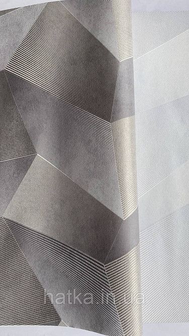 Обои метровые виниловые на флизелине Sintra Vila геометрия фигуры 3д серые бежевые бронза c серебром  534656 Киев - изображение 6