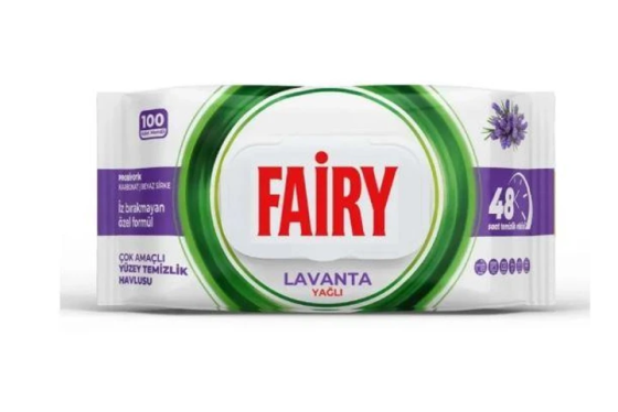 Вологі серветки для прибирання Fairy Lavanta, 100 шт Гостомель