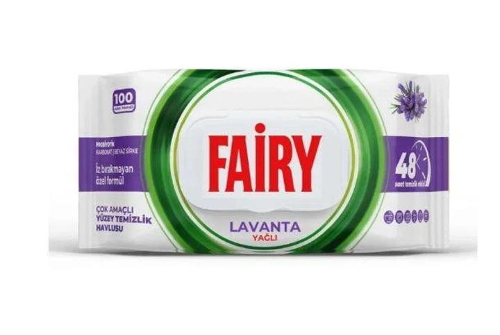 Вологі серветки для прибирання Fairy Lavanta, 100 шт Гостомель - фото 1