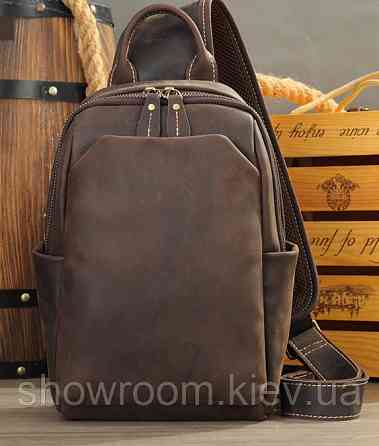Мужская сумка на грудь (слинг), бананка Wild Leather (352) Киев