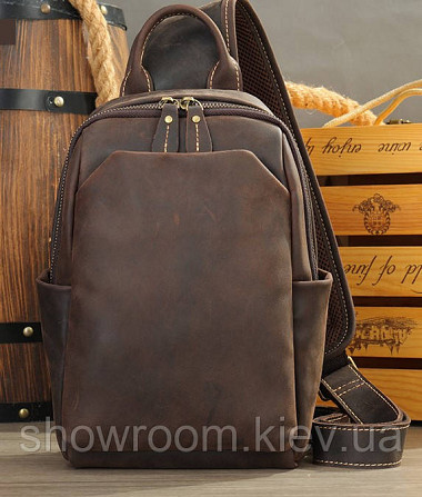 Мужская сумка на грудь (слинг), бананка Wild Leather (352) Киев - изображение 5