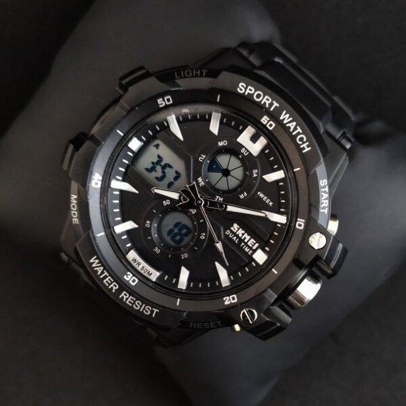 Мужские наручные часы Skmei Resist 0990 Черные Винница - изображение 1