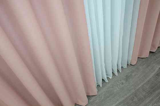 Комплект готових штор VR-Textil Блекаут Midnight № 1226ш Світло-пудровий 150х270 см 2 шт (33-0073) Київ